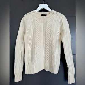 J. Crew 100% Wool Cable Knit Sweater